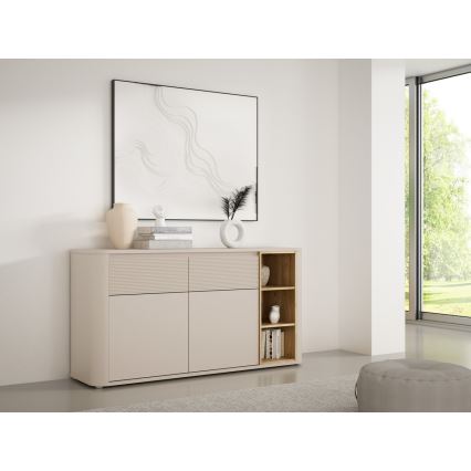 Cómoda BASKO beige/roble