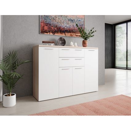 Cómoda BRUNO roble sonoma/blanco