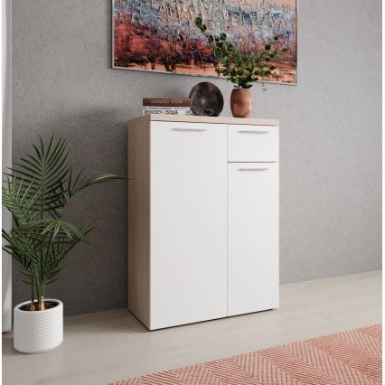 Cómoda BRUNO roble sonoma/blanco