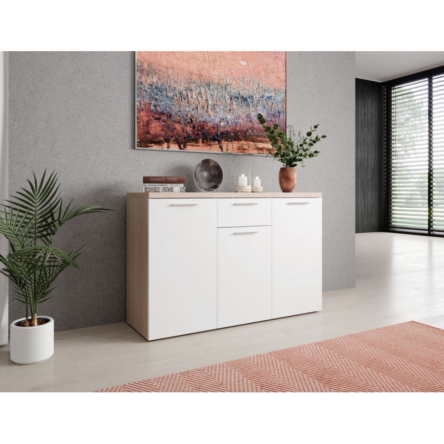 Cómoda BRUNO roble Sonoma/blanco