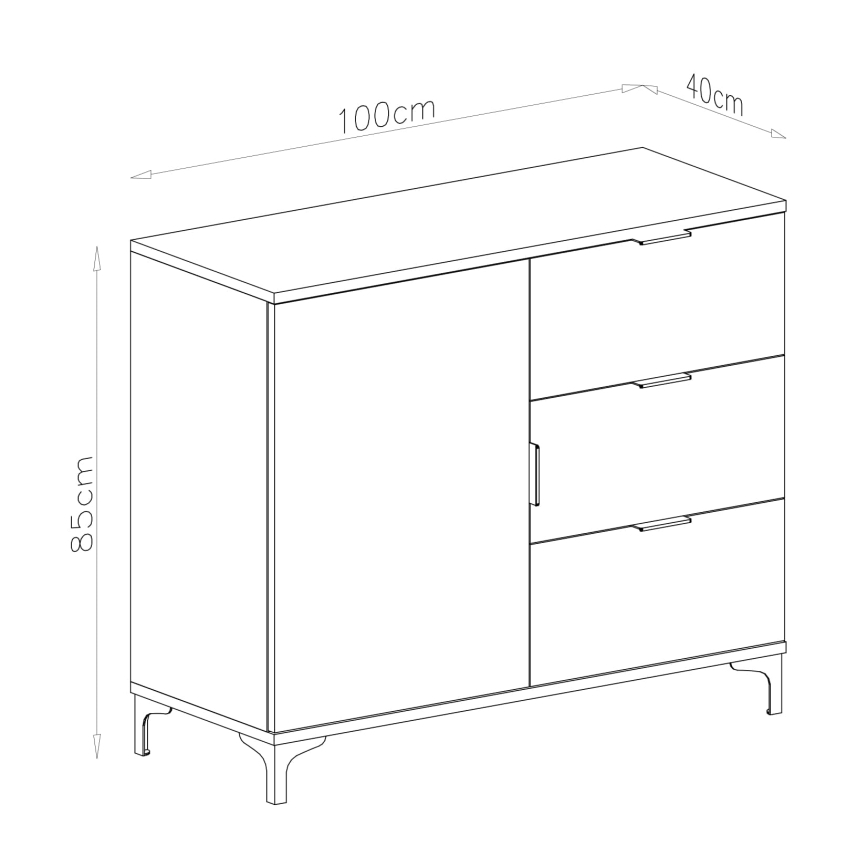 Cómoda con cajones LORA beige