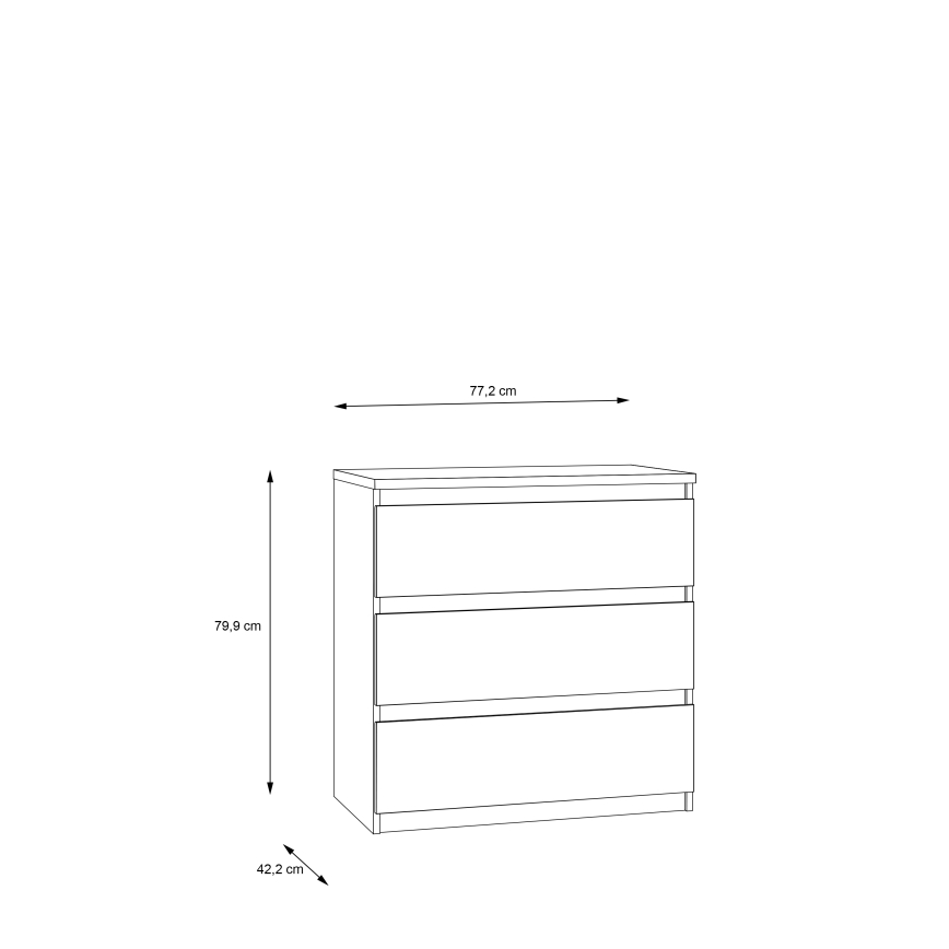 Cómoda con cajones MAO en roble Artisan