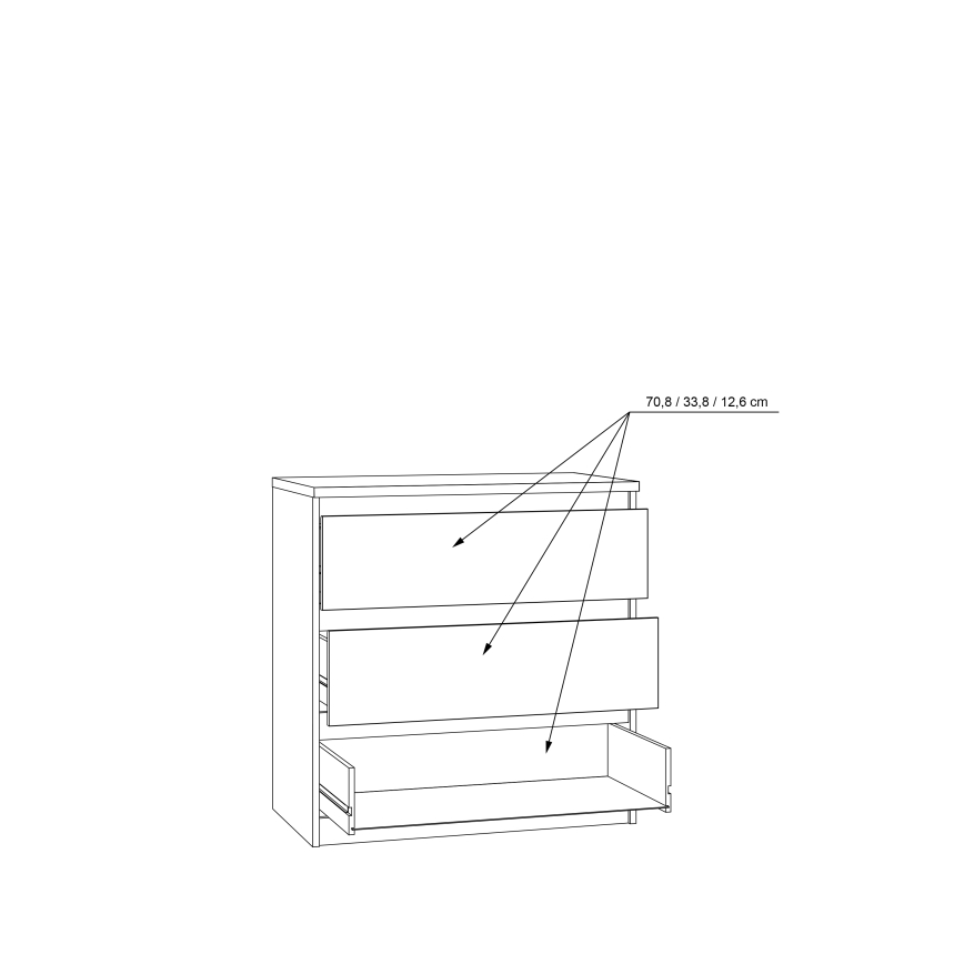 Cómoda con cajones MAO en roble Artisan