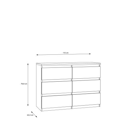 Cómoda con cajones MAO en roble Artisan