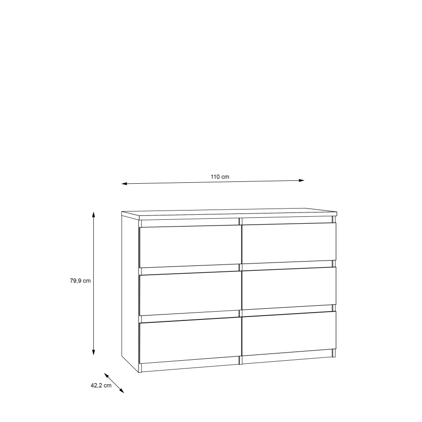Cómoda con cajones MAO en roble Artisan