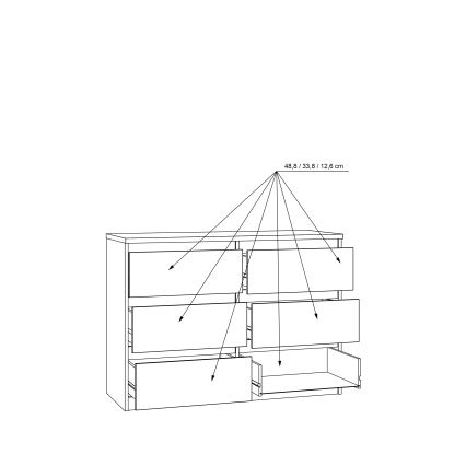 Cómoda con cajones MAO en roble Artisan