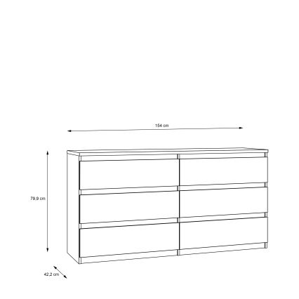 Cómoda con cajones MAO en roble artisan