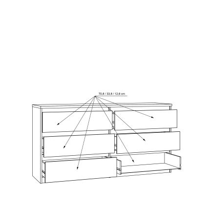 Cómoda con cajones MAO en roble artisan