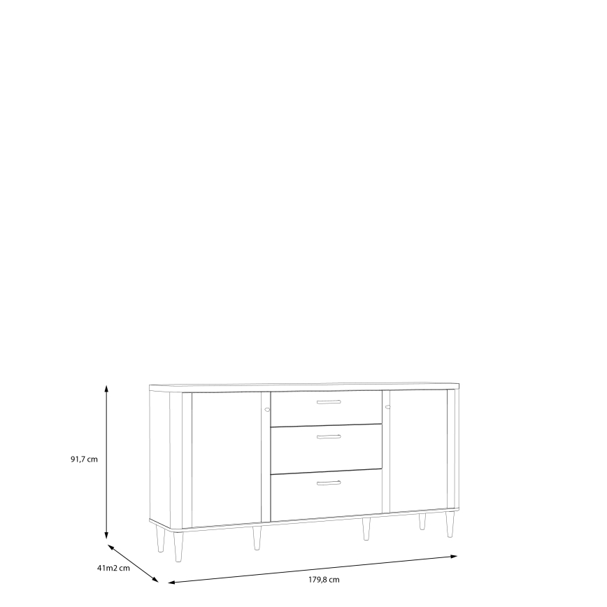 Cómoda con cajones VIRO marrón/beige