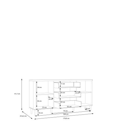 Cómoda con cajones VIRO marrón/beige