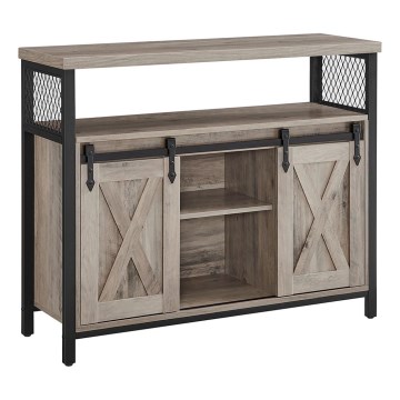 Cómoda con puertas correderas FIRA topo/negro
