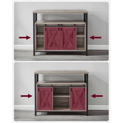 Cómoda con puertas correderas FIRA topo/negro