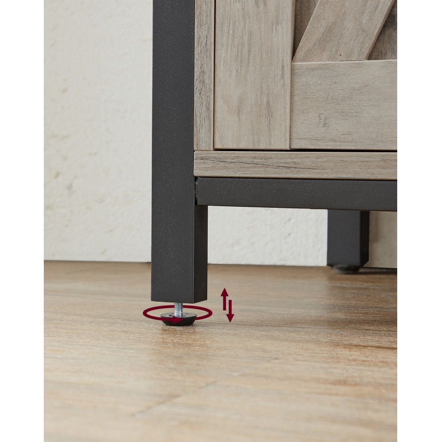 Cómoda con puertas correderas FIRA topo/negro