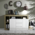 Cómoda LENOR blanca/marrón