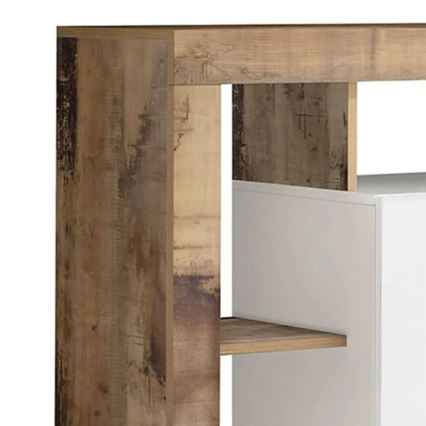 Cómoda LENOR blanca/marrón