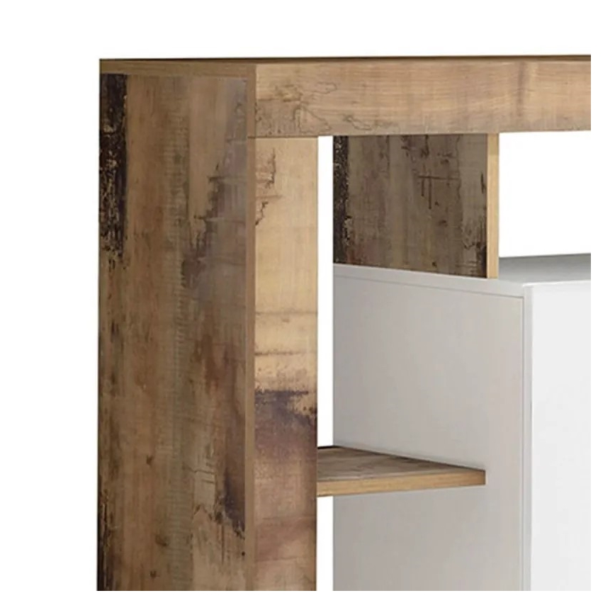 Cómoda LENOR blanca/marrón