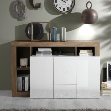 Cómoda LENOR blanca/roble