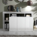 Cómoda LENOR blanco/gris hormigón