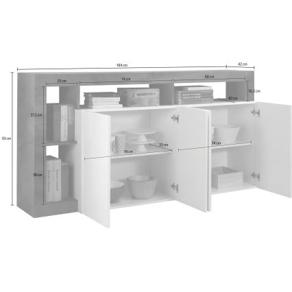 Cómoda LENOR blanco/roble