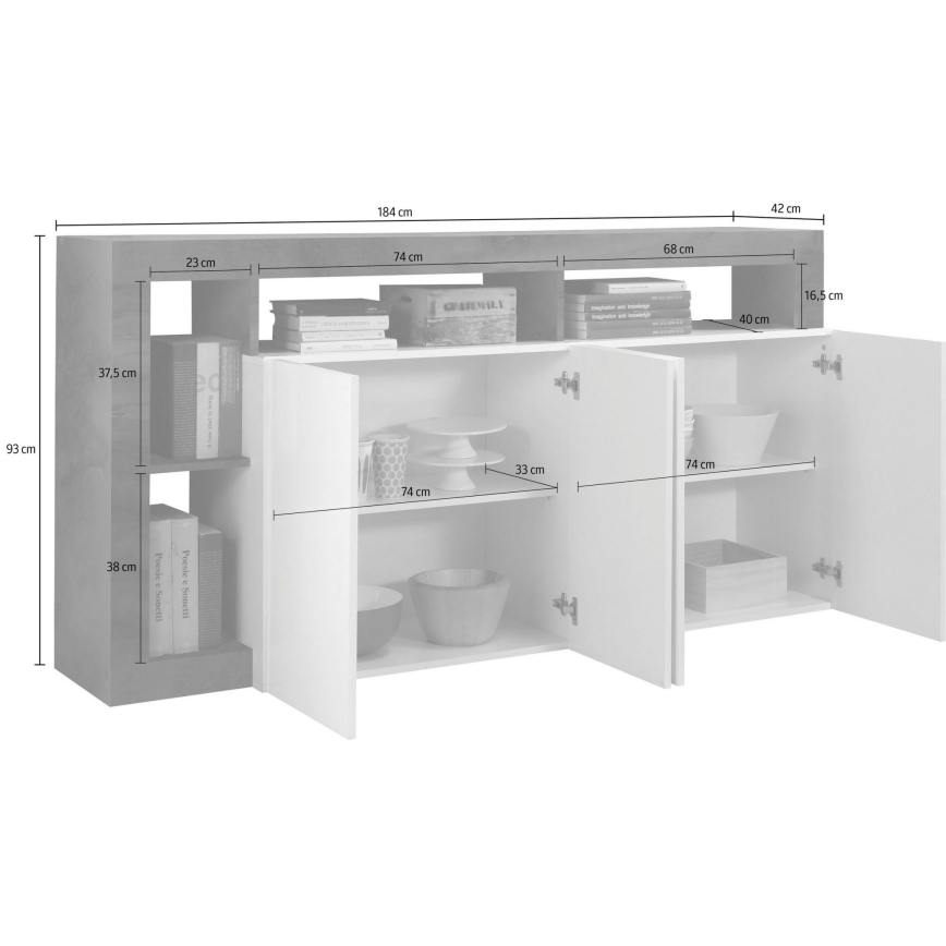 Cómoda LENOR blanco/roble