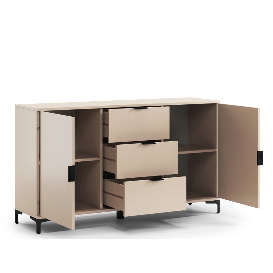 Cómoda LORA beige con cajones y puertas