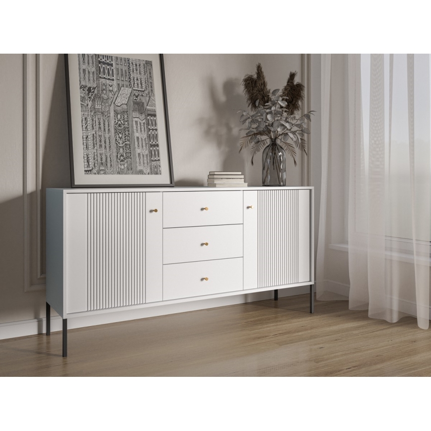 Cómoda LUE blanca/negra