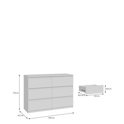 Cómoda MAO blanca con cajones