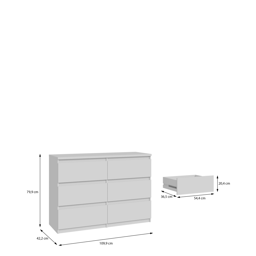 Cómoda MAO blanca con cajones
