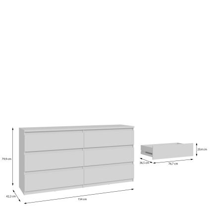 Cómoda MAO blanca con cajones