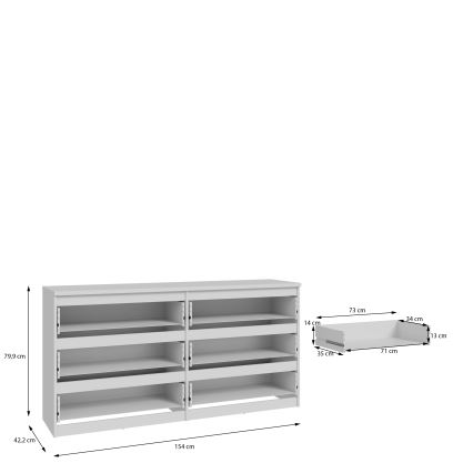 Cómoda MAO blanca con cajones