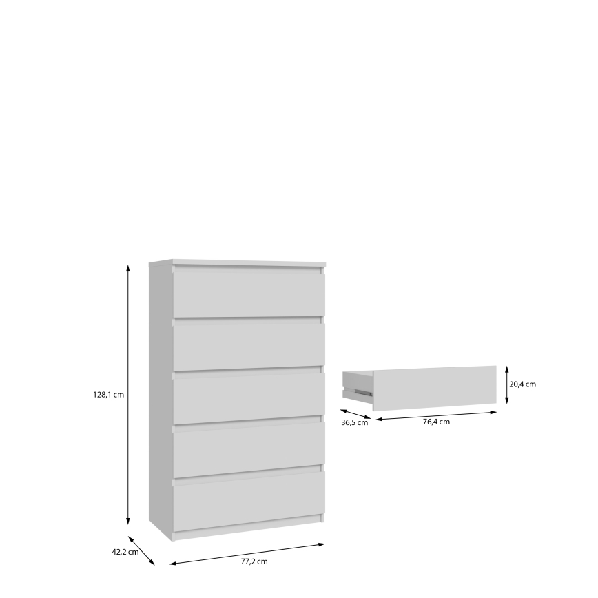 Cómoda MAO blanca con cajones