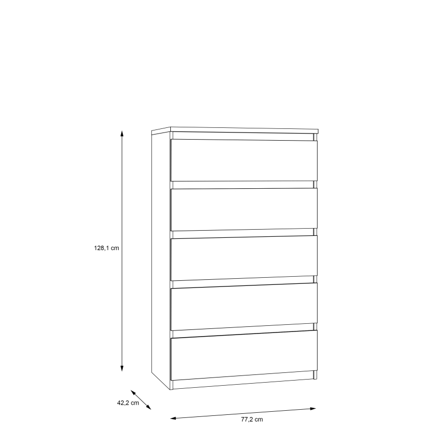 Cómoda MAO con cajones, roble artisan