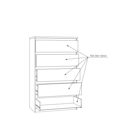 Cómoda MAO con cajones, roble artisan