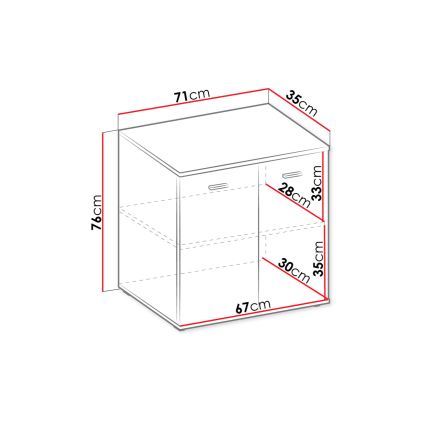 Cómoda MIKE 76x71 cm blanco