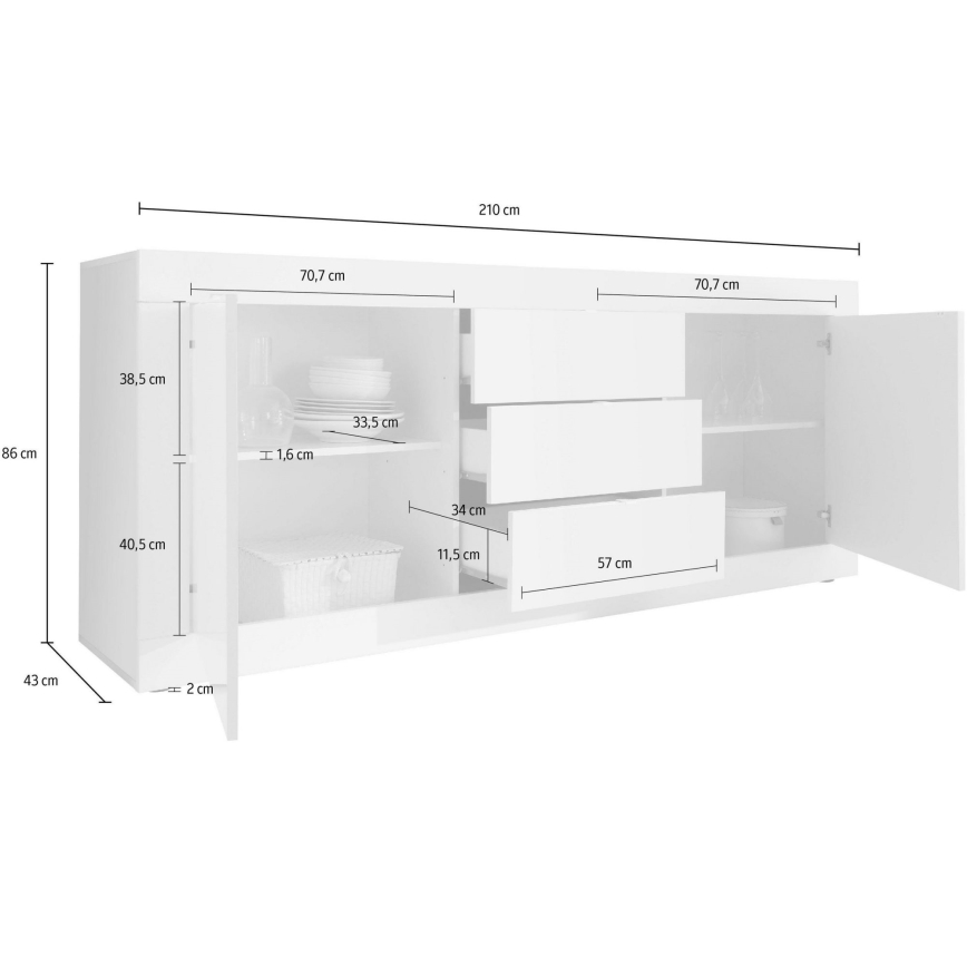 Cómoda NERILA blanca