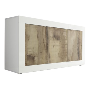 Cómoda NERILA blanca/marrón