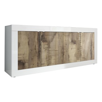 Cómoda NERILA blanca/marrón