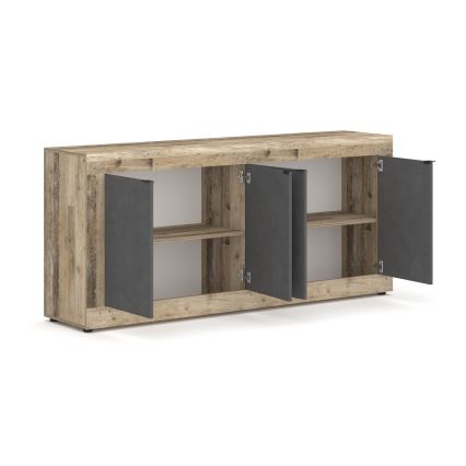 Cómoda RUNEA marrón claro/antracita