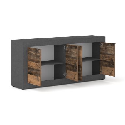 Cómoda RUNEA marrón oscuro/antracita