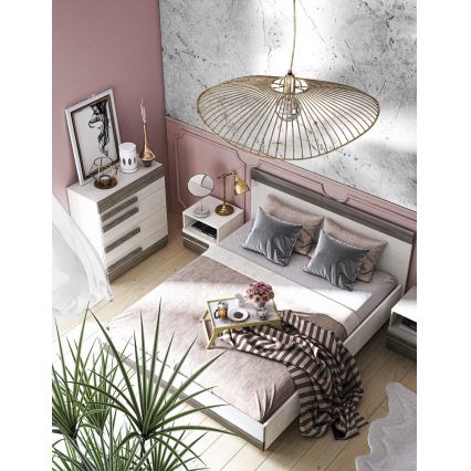 Cómoda SARPA 96x86 cm blanco/marrón