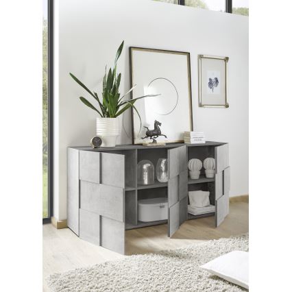 Cómoda SERIAN gris efecto hormigón