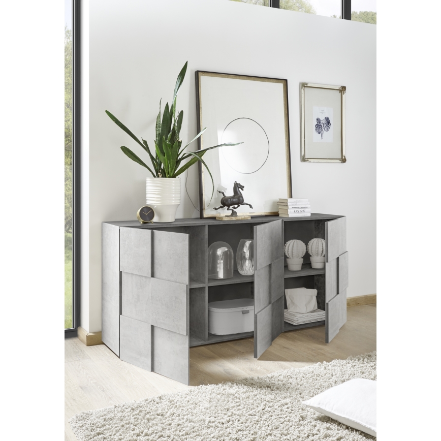 Cómoda SERIAN gris efecto hormigón