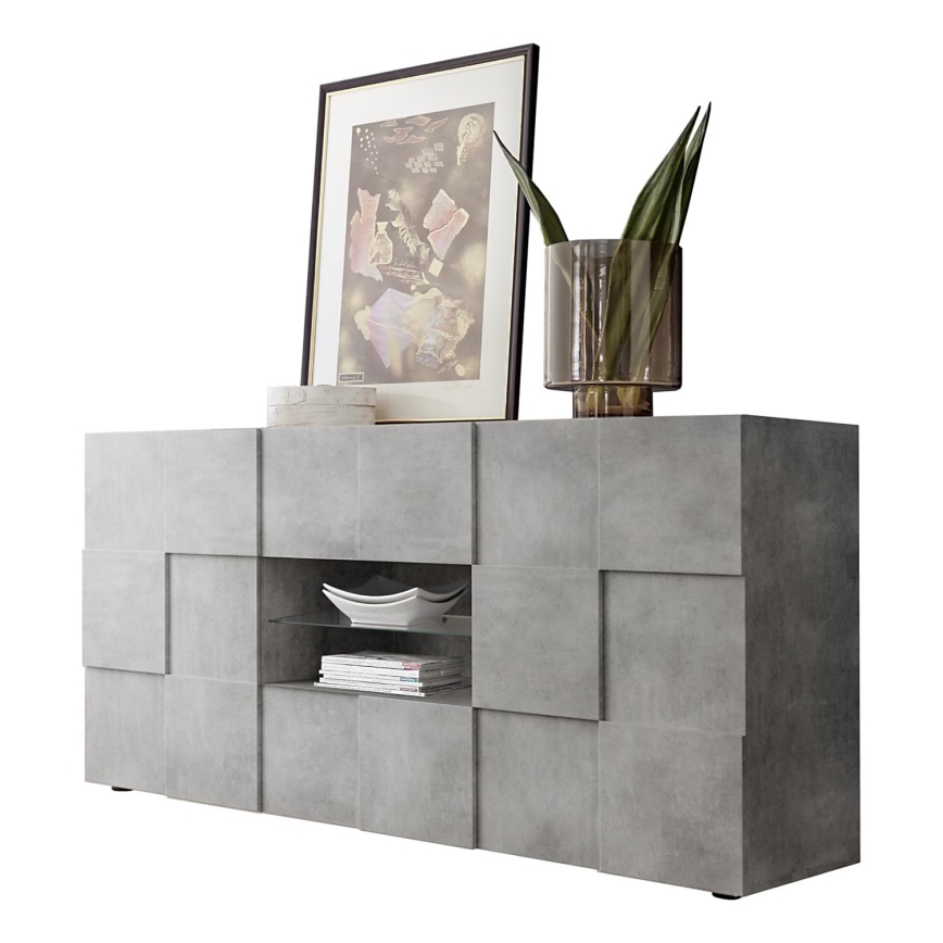 Cómoda SERIAN gris efecto hormigón