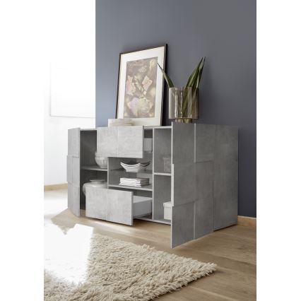 Cómoda SERIAN gris efecto hormigón