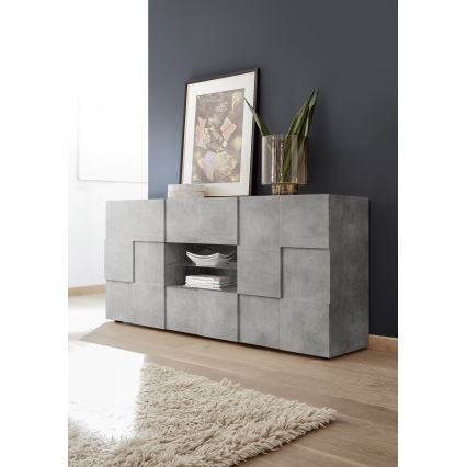 Cómoda SERIAN gris efecto hormigón