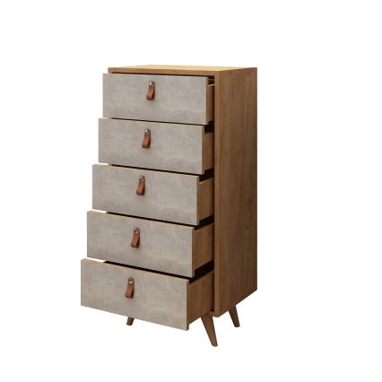 Cómoda SPANZE 103x50 cm marrón/gris