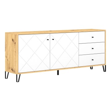 Cómoda SULA roble artisan/blanco