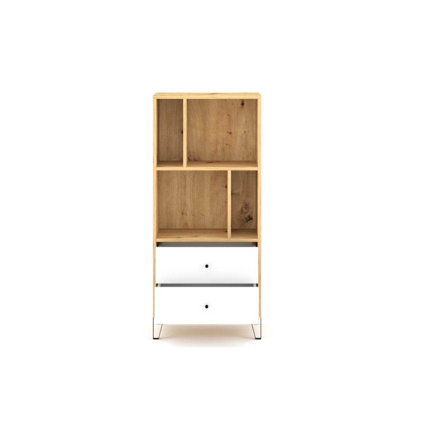 Cómoda SULA, roble Artisan/blanco
