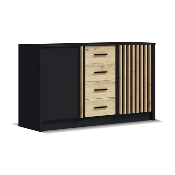 Cómoda TAYLER negro/roble craft