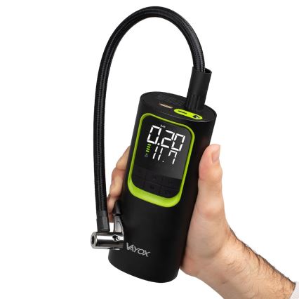 Compresor digital de bolsillo 5V 8000 mAh negro